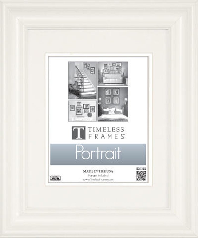 Timeless Frames Lauren Portrait Wall Photo Frame, 11 by 14-Inch, Pure White